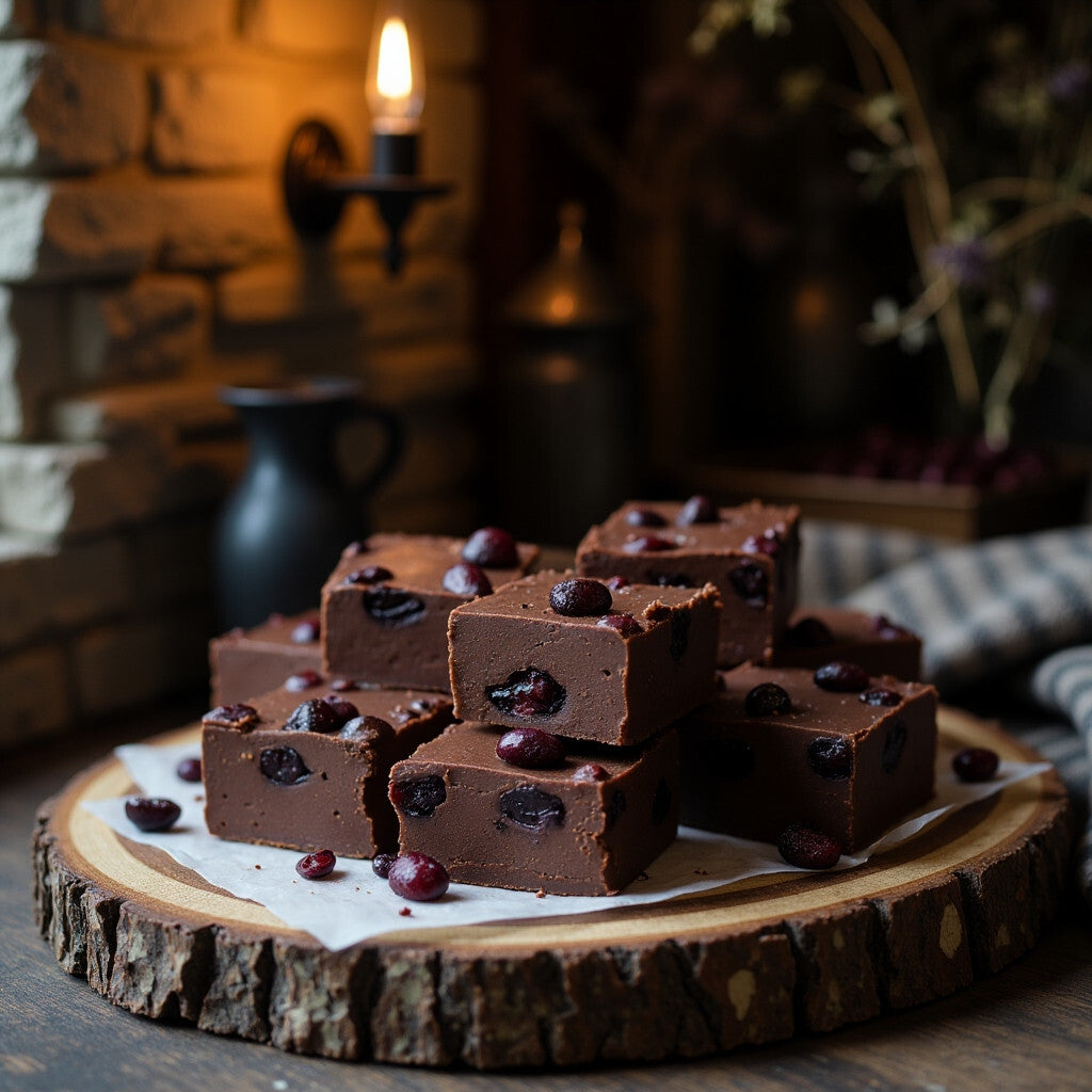 Blood Moon Bites Chocolate Cherry Fudge