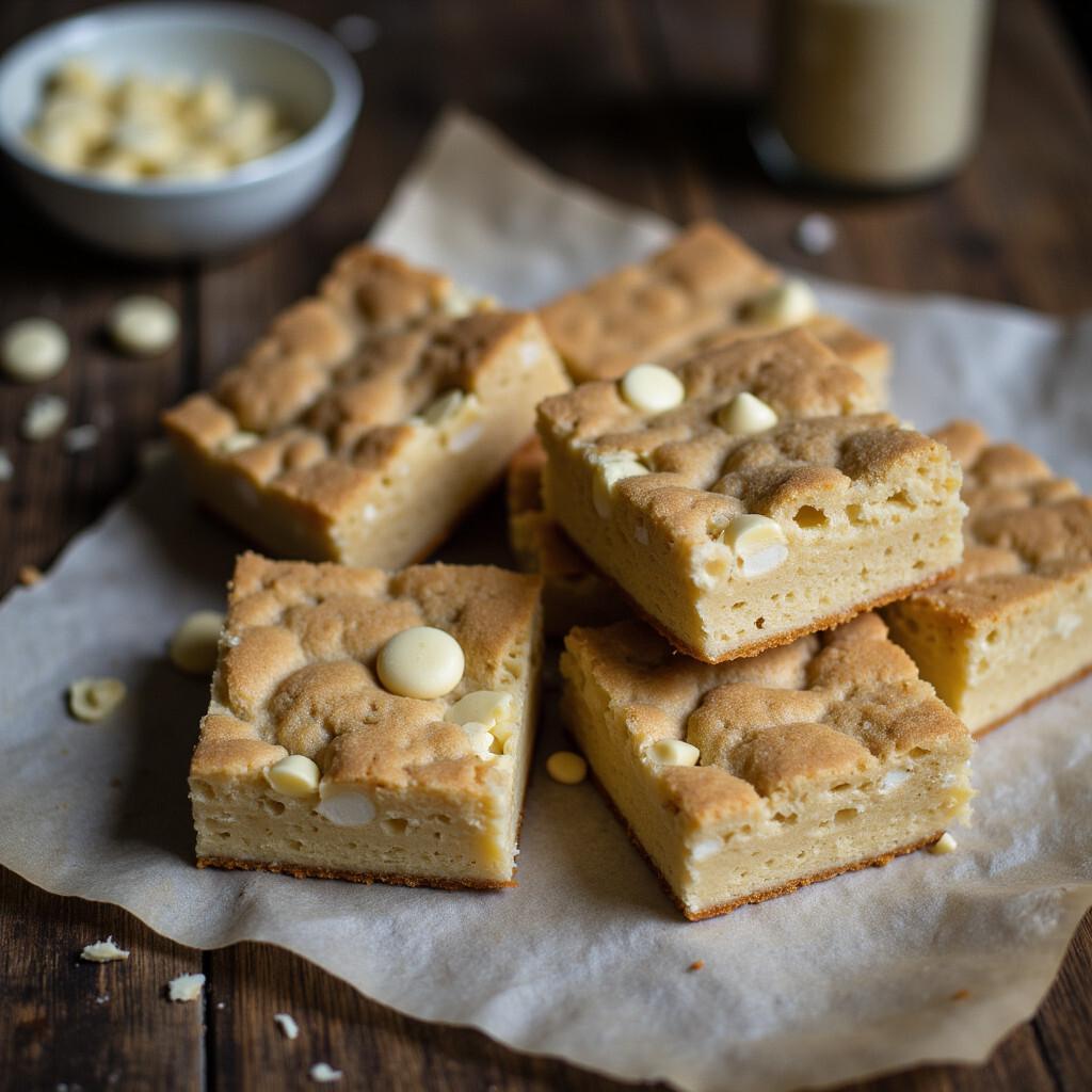 white chocolate blondie bar